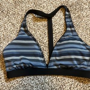 Striped athleta bikini top